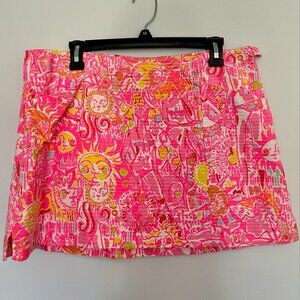 Lilly Pulitzer Skort "Pink Pout More Kinis" Size 10